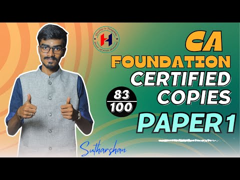 Accounting Certified Copy | Presentation tips | CA Foundation | Paper 1 | ICAI |