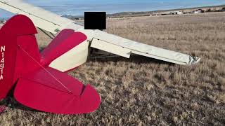 Piper PA-20 Pacer Ground Loop at Three Forks Airport, Montana (13 Feb 2026)