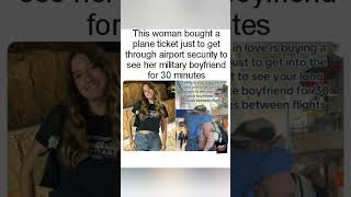 Woman buys flight ticket just to visit her boyfriend at the airport.Hashtags#LongDistance #Love