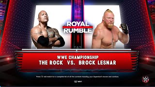 THE ROCK VS BROCK LESNAR WWE CHAMPIONSHIP ROYAL RUMBLE #wwe2k23