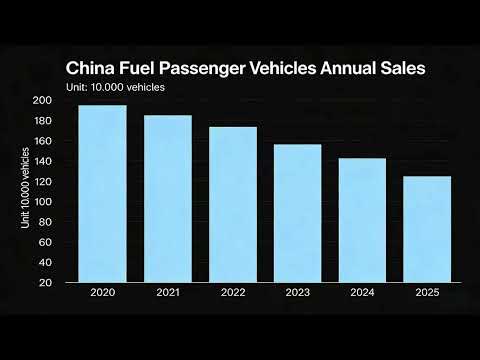 Китайський ринок бензинових автомобілів скоротився на 7 мільйонів одиниць за шість років