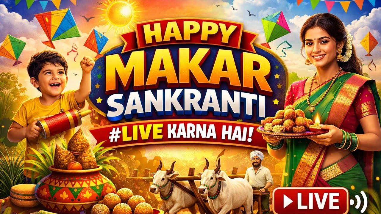 मकर संक्रांति LIVE | पतंग उड़ाओ, खुशियाँ मनाओ 🪁