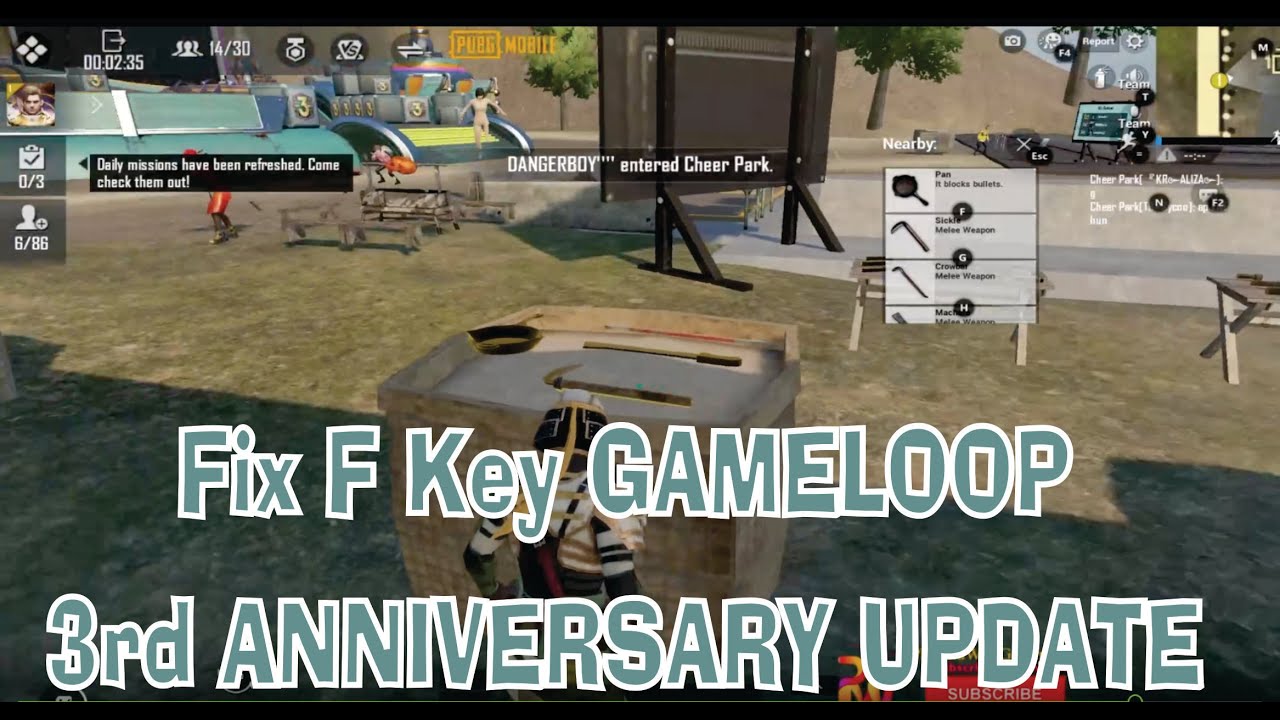 F Key Not Working PUBG MOBILE 3rd Anniversary Update March 2021 YouTube