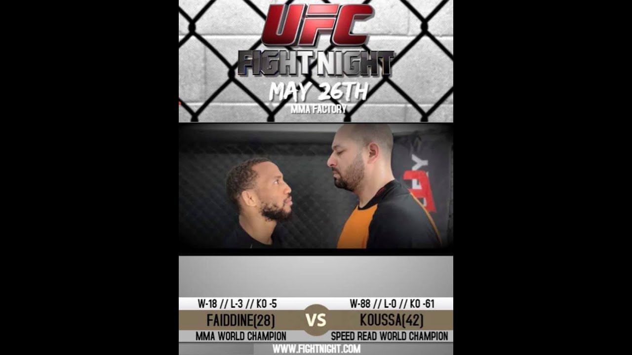 Samir Faiddine champion de MMA fait de la lecture rapide! (part. 2)