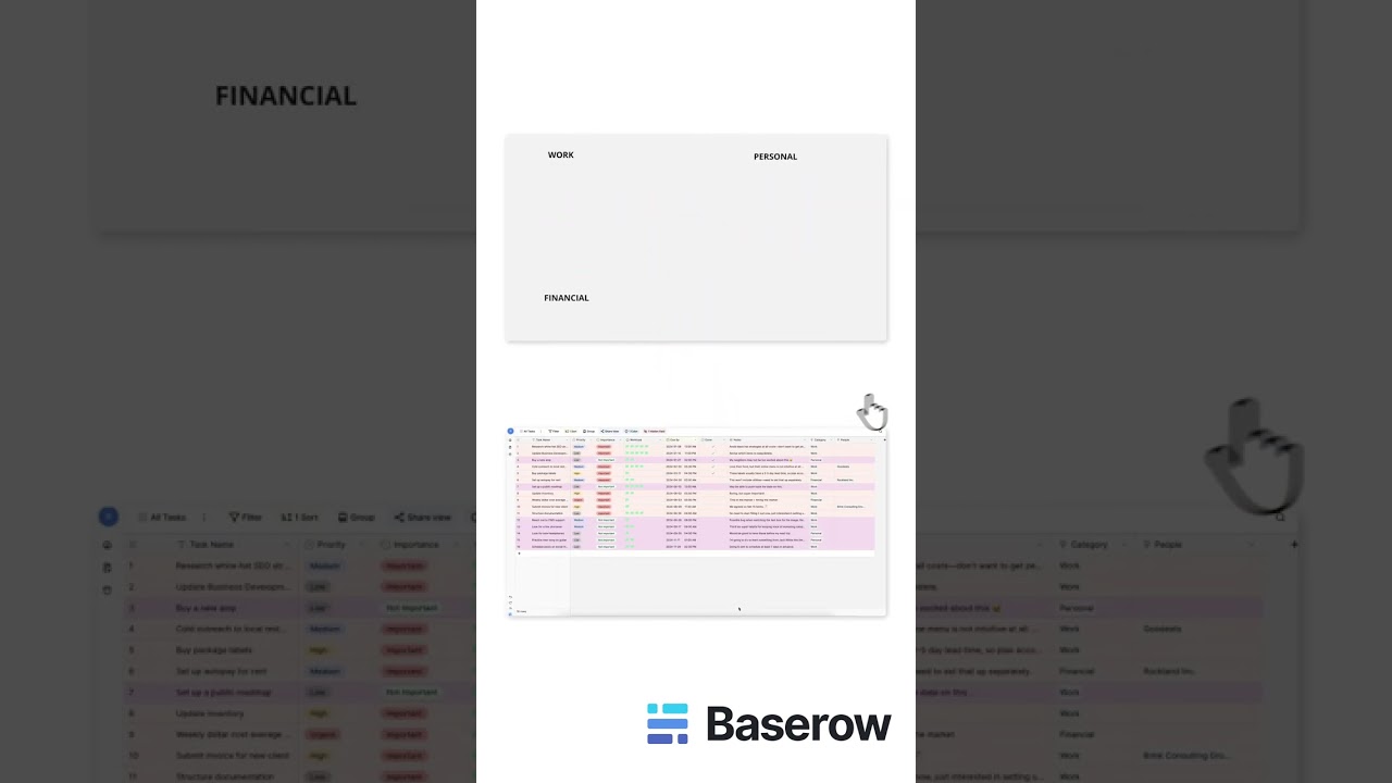 Ditch the paper mess! See how Baserow transforms chaotic tasks into organized projects
