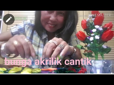 CARA MERANGKAI BUNGA AKRILIK #caramerangkaibunga. #tutorialbungaakrilik. #wiwiakrilik.