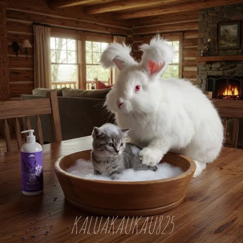 [MEOW STORY#18][AI] Warm Hearted Rabbit Rescues and Adopts Kitten - YouTube