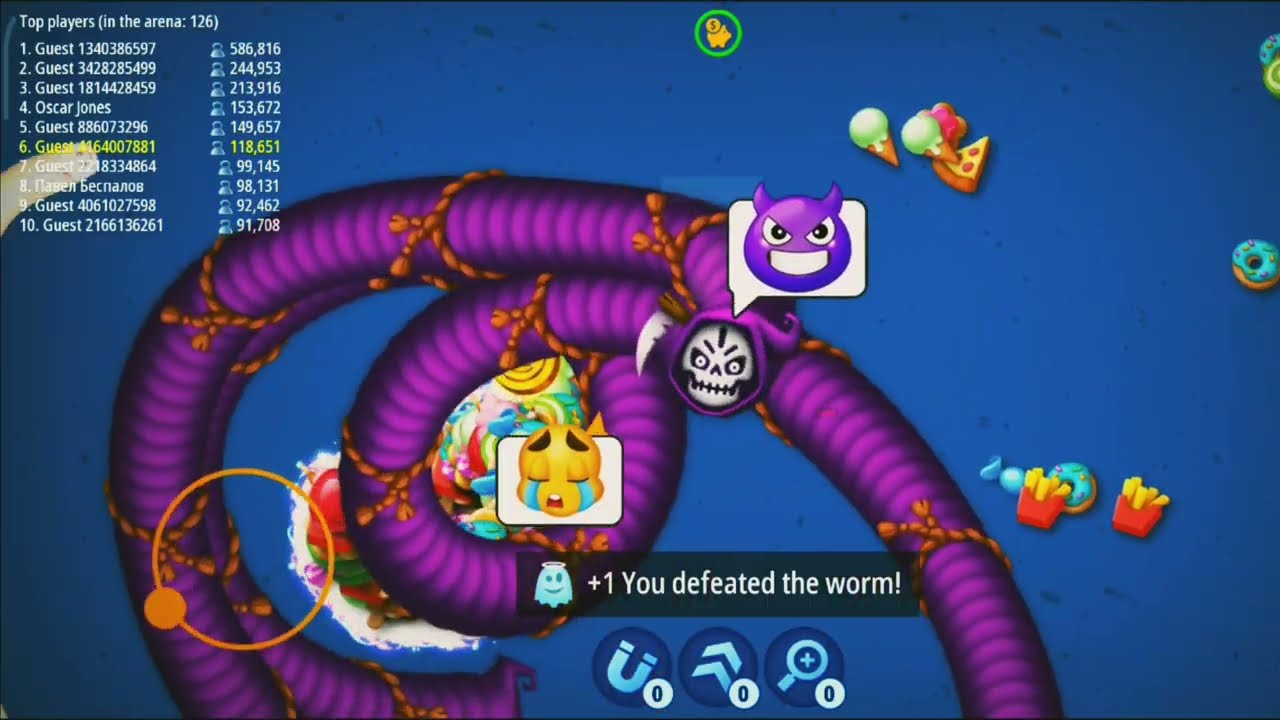 Worms zone.io ॥ सांप वाला गेम ॥ Saamp Wala game ॥ Snake game part 36