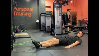 Reverse squat with band (supine)