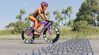 Cars Vs Police Spike Strip - Beamng Drive Smashchan