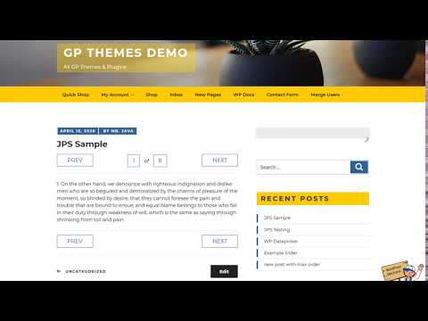 jQuery Post Splitter -  JavaScript Function on Slide By Fahad Mahmood