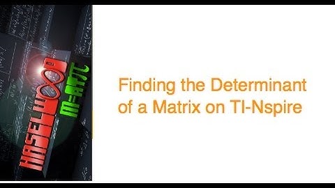 Determinant - TI - NSpire