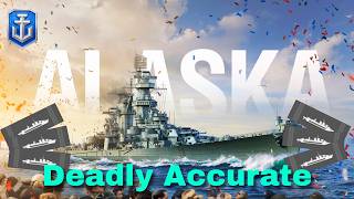 Alaska with Chromium Barrels might be the closest thing to a rail gun in World of Warships Legends
