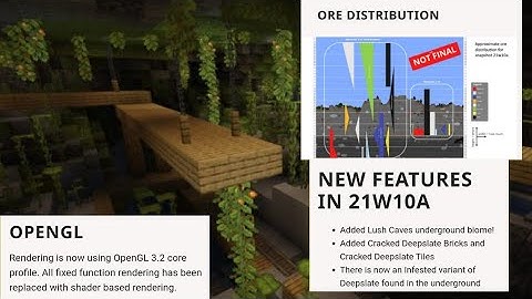 minecraft net: java edition 21w10a released! new lush cave biome and major opengl changes lots more!