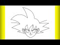 How to draw goku face   drawing creation 