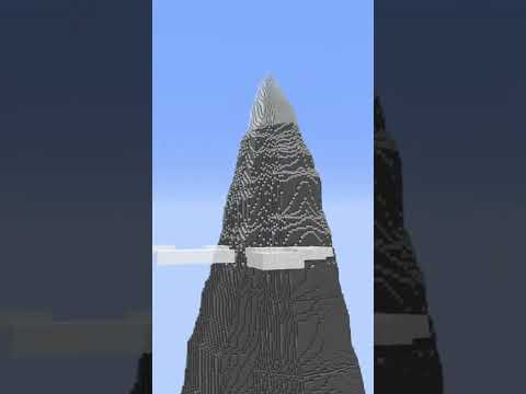 I built a giant mountain in Minecraft 1.18 survival to represent new world height
