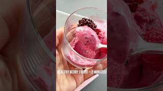 🍓Healthy Berry Froyo-in 2 minutes! #froyo #healthy #healthydessert