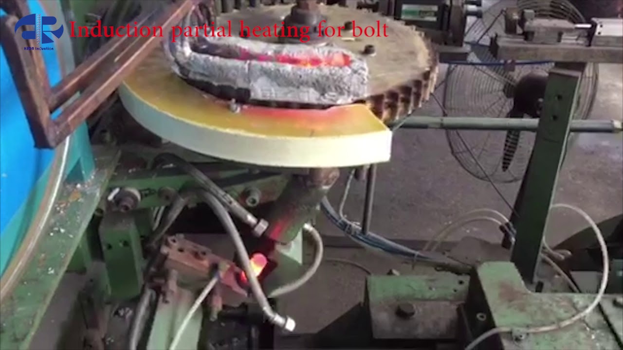 Induction partial heating for bolt forging