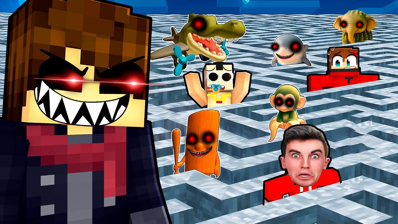 Mes AMIS sont COINCER dans le LABYRINTHE des BRAINROTS sur Minecraft !