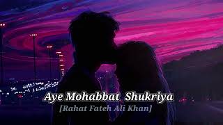 Aye Mohabbat Shukriya Lofi || ( Slowed + Reverb) || Aye Mohabbat Ehraam - E - Junoon OST ||