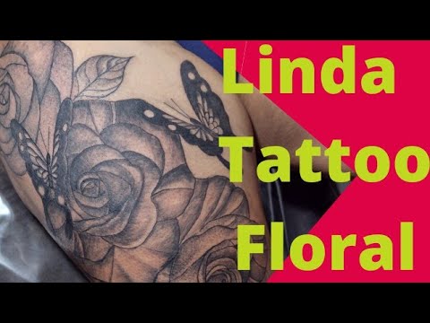 LindaTattoo Floral tatuagem Feminina rosa floral tattoo