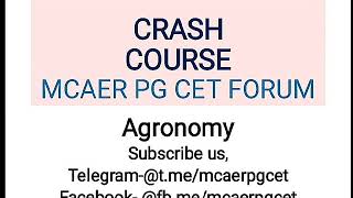 Agronomy Test 1| Msc Agri.,JRF,SRFMPSC,UPSC,AFO study preparation