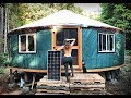 Off Grid Solar Panels and Batteries for My Secret Yurt in the Forest | Showering Off Grid