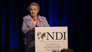 Madeleine K. Albright gives keynote remarks at 2018 Albright Luncheon