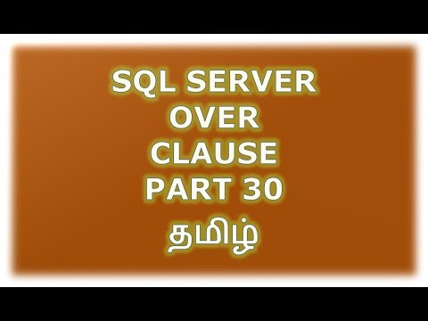 Over clause in SQL Server - Part 30 Tamil - YouTube