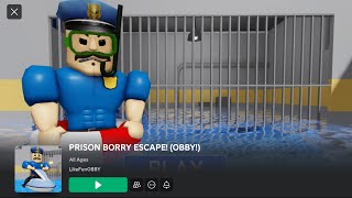 PRISON BORRY ESCAPE! Roblox game complete play through!