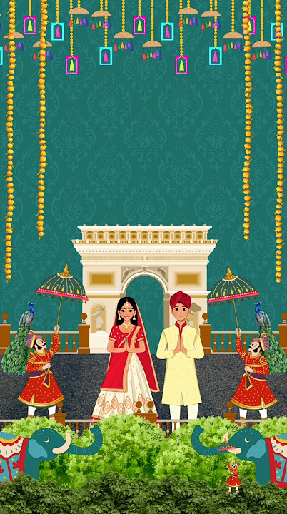 Blank Wedding invitation video template #weddinginvitation