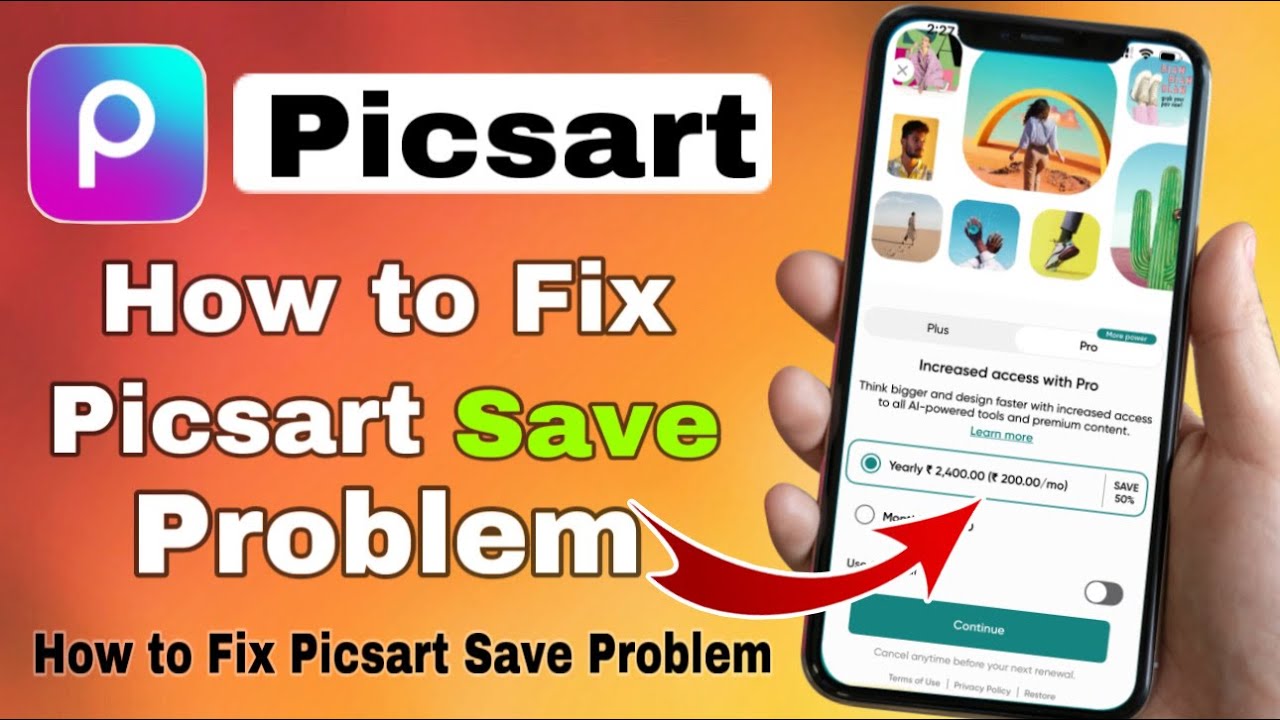 How to Fix Picsart Photo Save Problem / Picsart Photo Save Problem kaise thik kare
