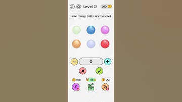 Braindom Level 22 How many balls are below?
