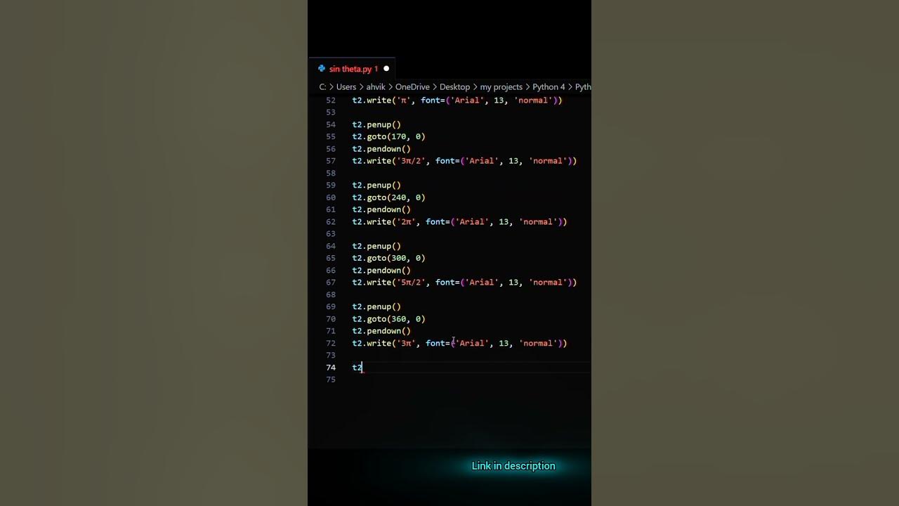 Sin Theta Draw In Turtle Python #programminglanguage # ...