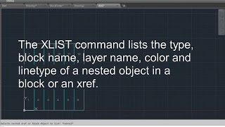 Celebrity AutoCAD Tutorial: List entity details of a nested object in a block or an xref with XLIST Net Worth