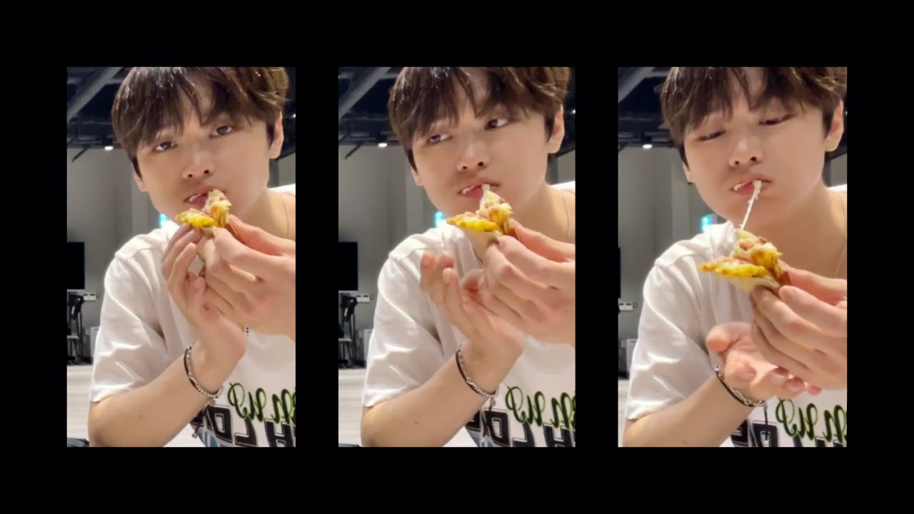 [더보이즈/주연] 10분동안 조용히 피자만 먹는 영상