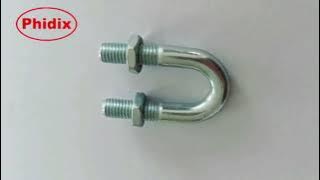 Pipe Size Zinc Plated Round Bend U-Bolt With Hex Nuts