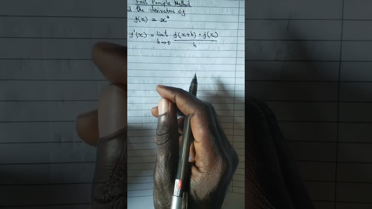 How to work out calculus question using first principle method within limited time