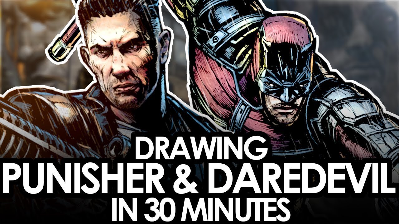 パニッシャー デアデビル　NETFLIXスタチュー DRAWING NETFLIX DAREDEVIL & THE PUNISHER! THE 30 MINUTE VERSION