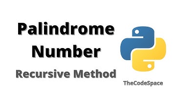 Check Palindrome number | Recursive method | Python
