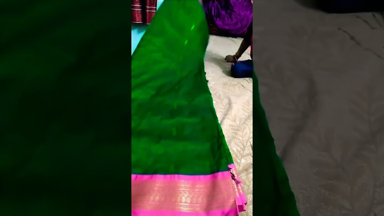 ❣️ Meesho Beautiful Green pink silk saree haul❣️ Unboxing ll 