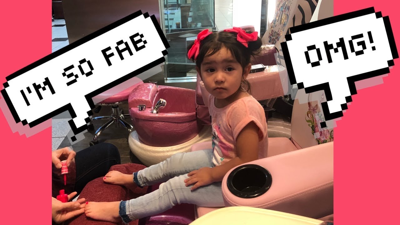 Watch MIA get a PEDICURE and play at the MALL!!!