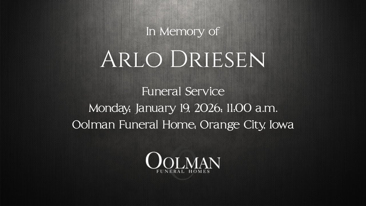 Funeral Service - Arlo Driesen