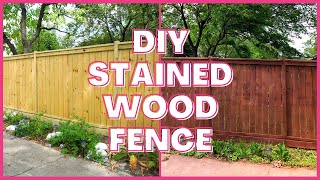 DIY: Stained Wood Fence QUICKLY, EASILY and by MYSELF!