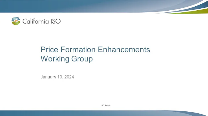 Jan 10, 2024 - Recording of the Price Formation Enhancements Working Group