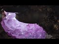 Such large purple diamonds are gathered together in piles