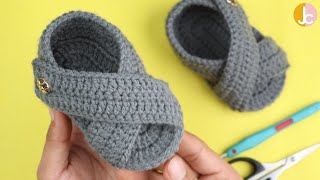 Crochet baby boy sandals 612 months