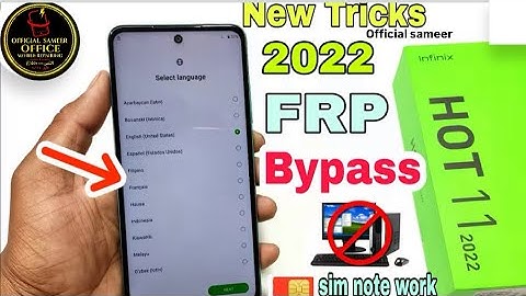 Infinix Hot 11 2022 FRP Bypass | New Trick2022 | Infinix X675 Google Account Bypass Without Pc 🖥️ 