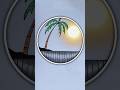 scenery easy art || beautiful drawing natura with circle || दम है तो आप अपनी हंसी रोक कर दिखाइए #art