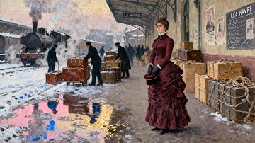 Visual Poems | Claude Monet | Arrival of the Normandy Train 